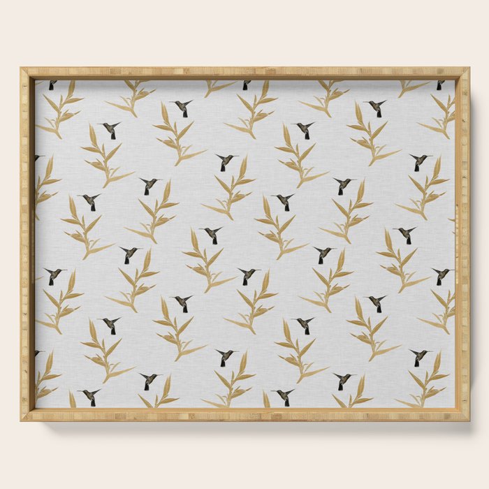 Hummingbird & Flower II Serving Tray Gallery Image 1