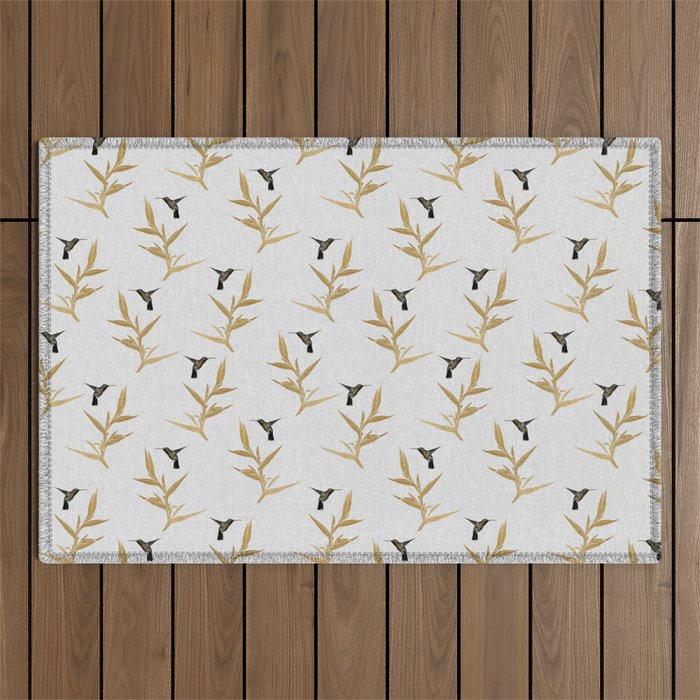 Hummingbird & Flower II Outdoor Rug Gallery Image 1