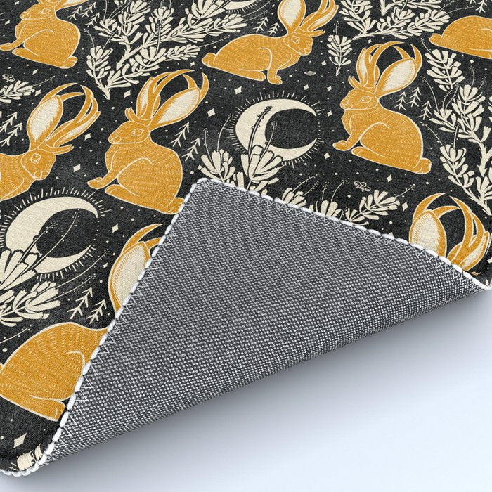 Jackalope - black & marigold  Rug Gallery Image 4