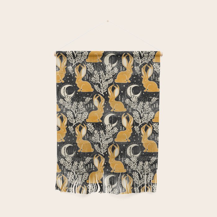 Jackalope - black & marigold  Wall Hanging Gallery Image 1