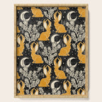Jackalope - black & marigold  Serving Tray Gallery Image 1