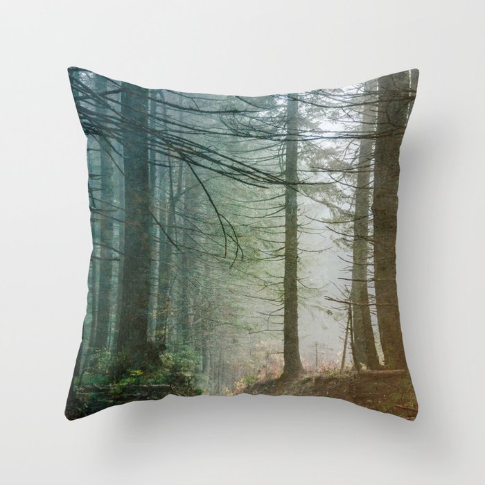 Into The Forest V - Pacific Northwest Nature Adventure Throw Pillow Gallery Image 6