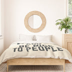 Work hard and be nice to people, vintage sign, inspirational quote, motivational, funny Duvet Cover Gallery Image 3