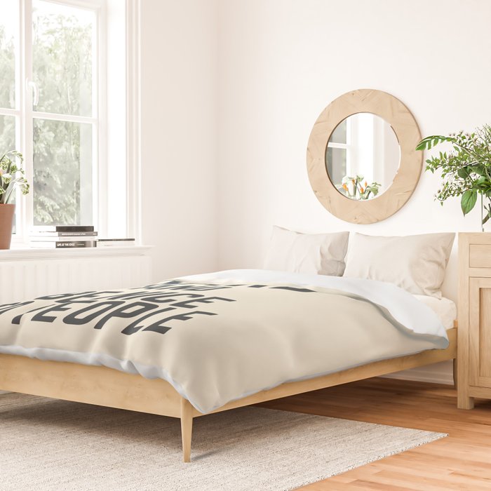 Work hard and be nice to people, vintage sign, inspirational quote, motivational, funny Duvet Cover Gallery Image 2