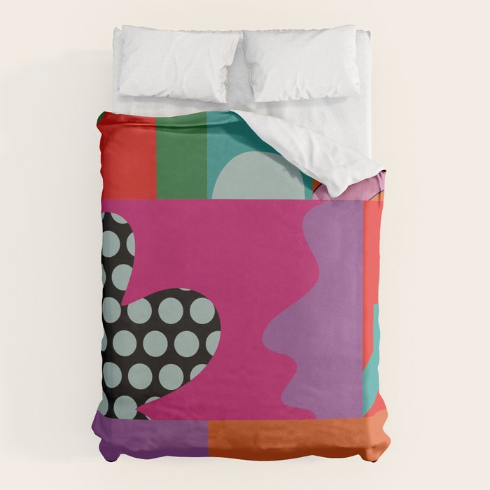 abstraction  pink minimal Duvet Cover Gallery Image 6