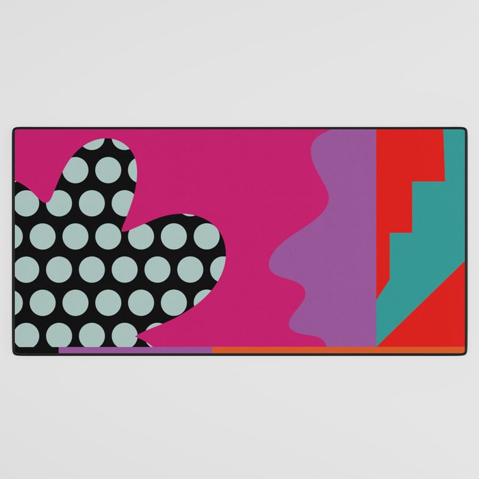 abstraction  pink minimal Desk Mat Gallery Image 3