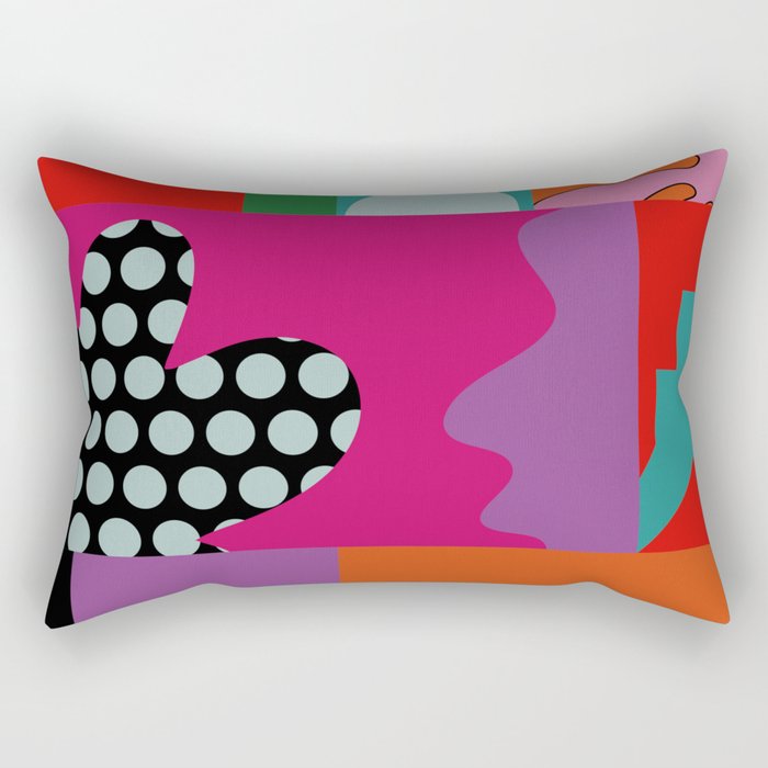 abstraction  pink minimal Rectangular Pillow Gallery Image 1