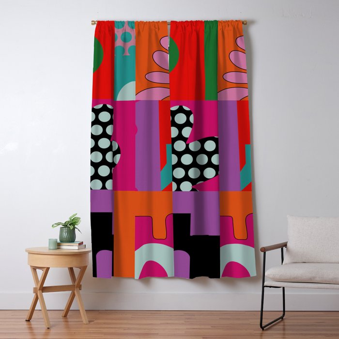 abstraction  pink minimal Window Curtain Gallery Image 5
