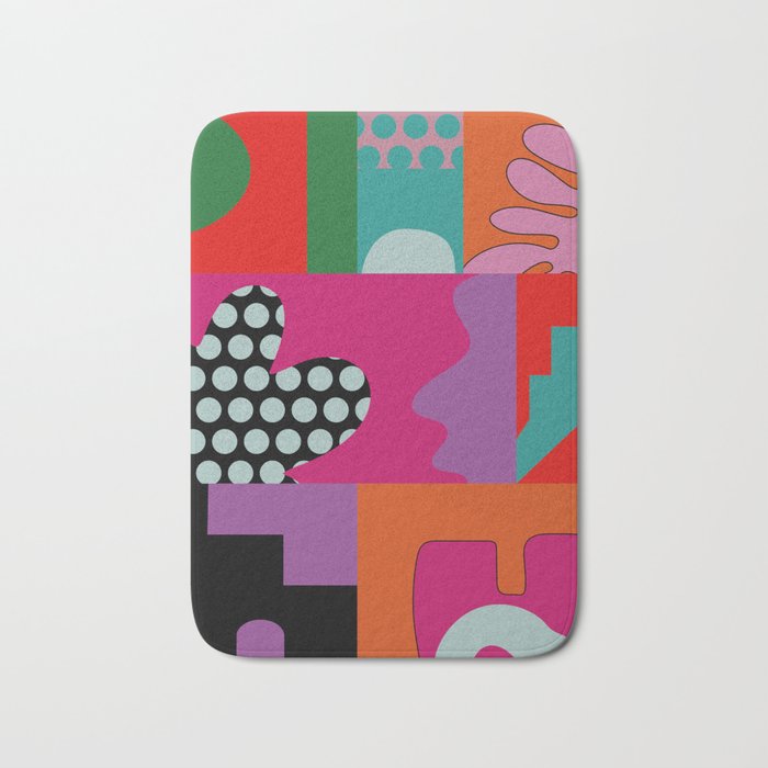 abstraction  pink minimal Bath Mat Gallery Image 1