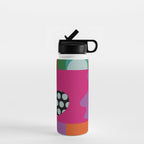 abstraction  pink minimal Water Bottle Gallery Image 1