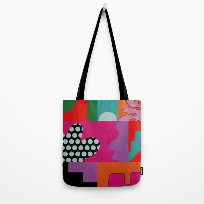 abstraction  pink minimal Tote Bag Gallery Image 2