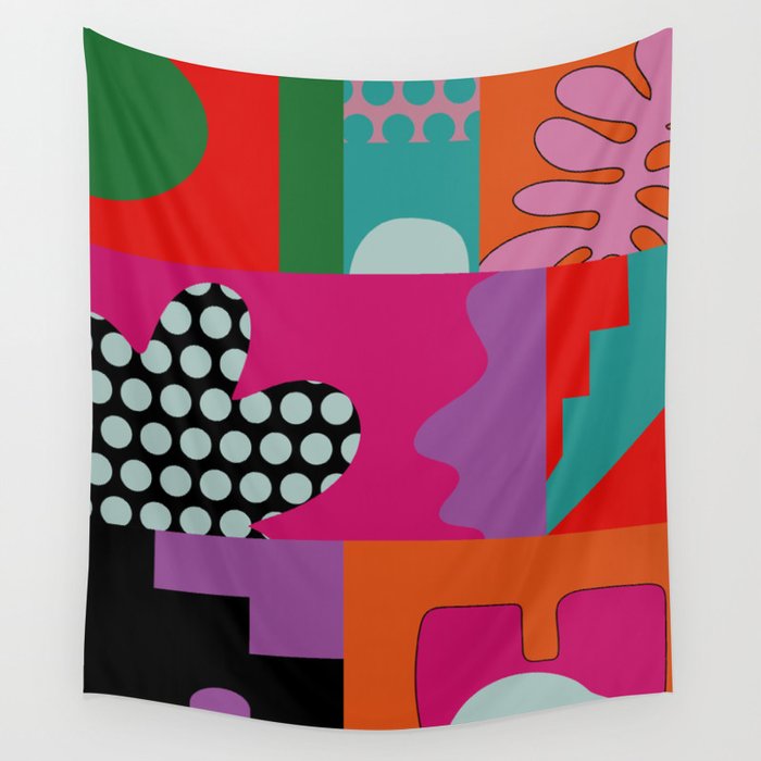 abstraction  pink minimal Wall Tapestry Gallery Image 4