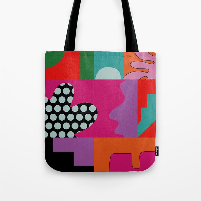 abstraction  pink minimal Tote Bag Gallery Image 1