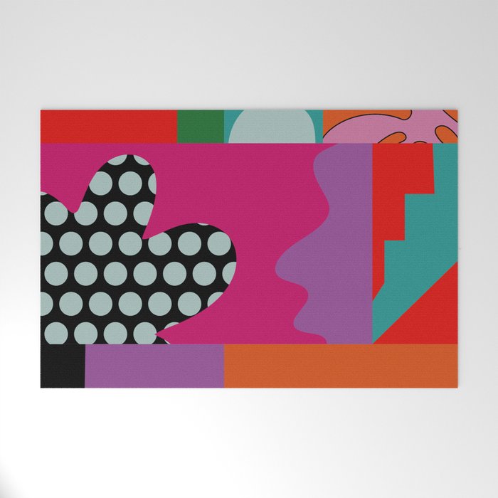 abstraction  pink minimal Welcome Mat Gallery Image 1