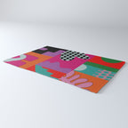 abstraction  pink minimal Rug Gallery Image 3