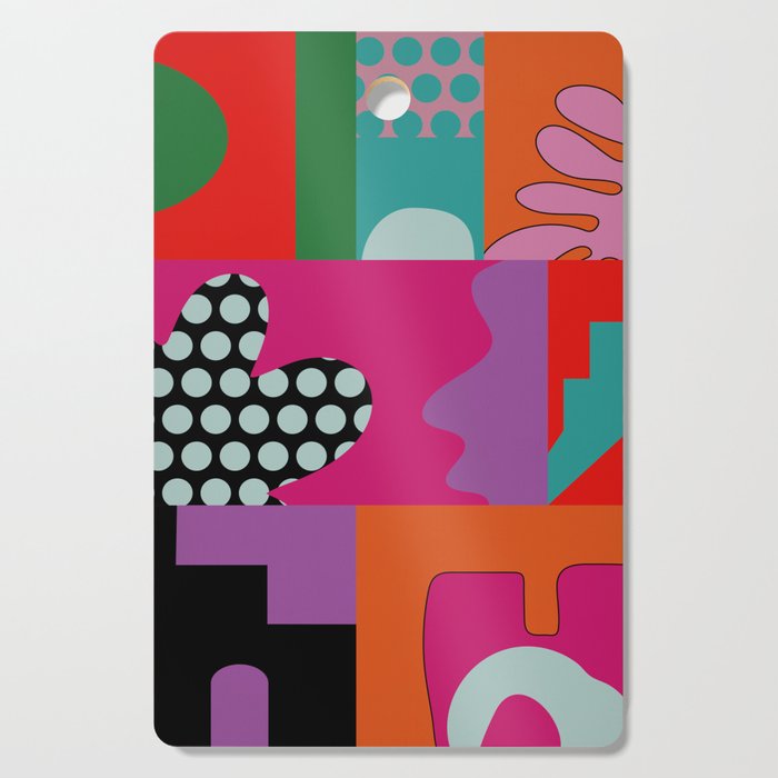 abstraction  pink minimal Cutting Board Gallery Image 1