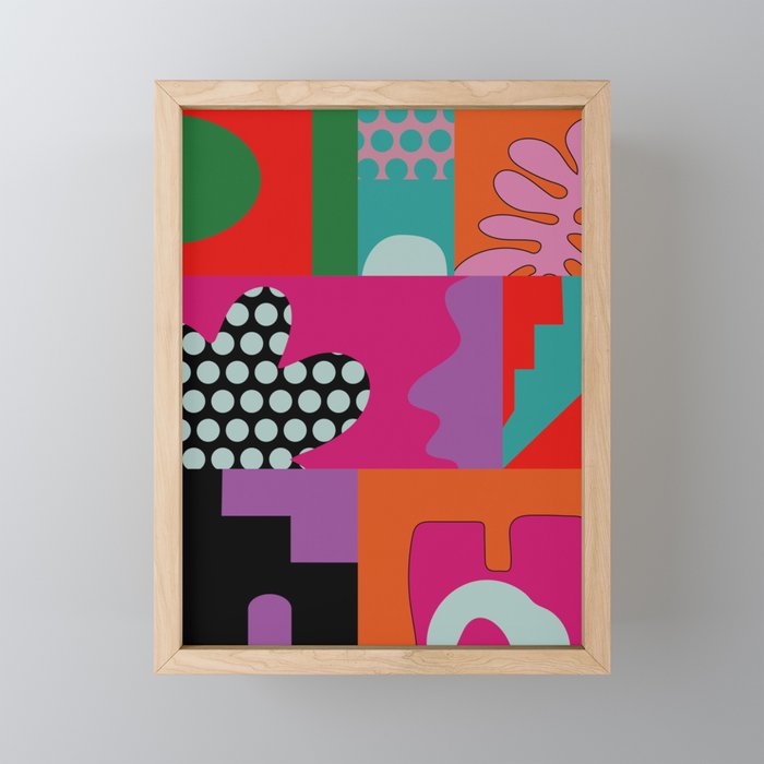 abstraction  pink minimal Mini Art Print Gallery Image 1