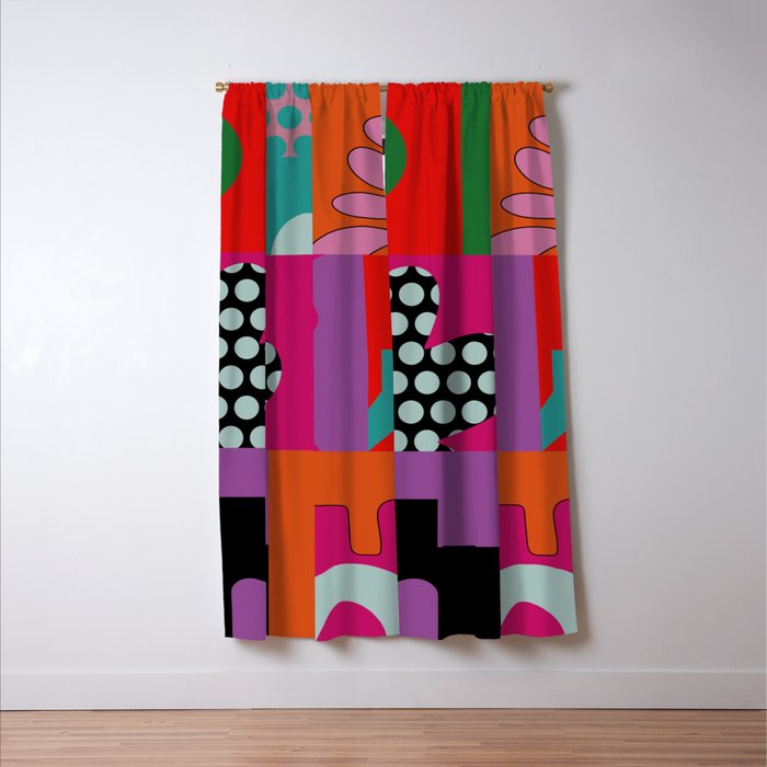 abstraction  pink minimal Window Curtain Gallery Image 3