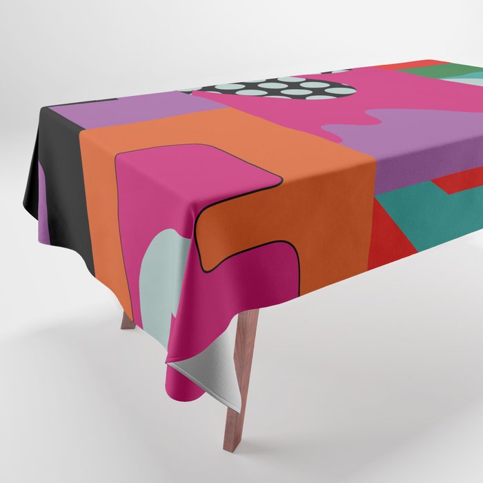 abstraction  pink minimal Tablecloth Gallery Image 1