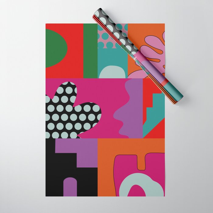 abstraction  pink minimal Wrapping Paper Gallery Image 1