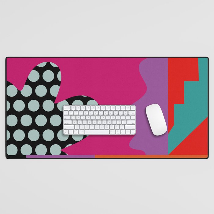 abstraction  pink minimal Desk Mat Gallery Image 1
