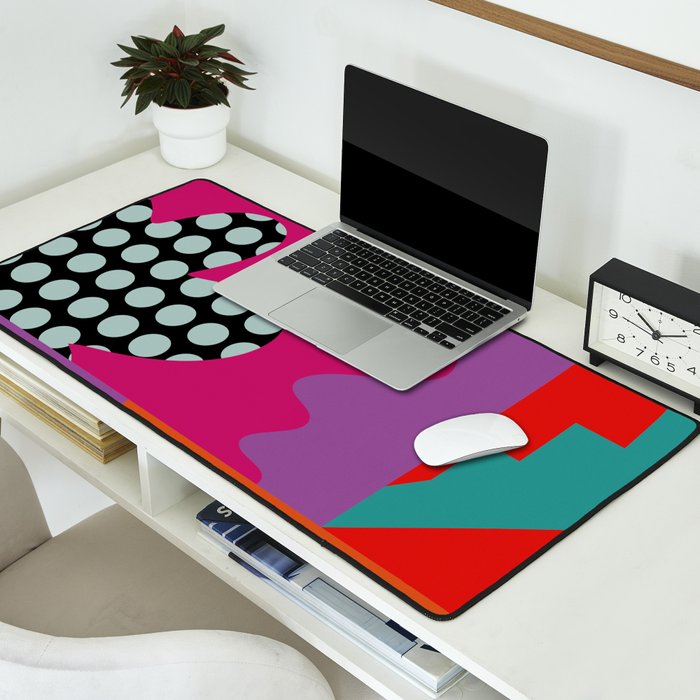 abstraction  pink minimal Desk Mat Gallery Image 2