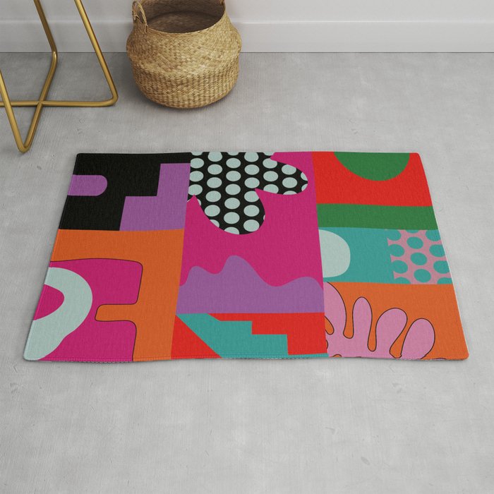 abstraction  pink minimal Rug Gallery Image 1