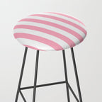 Palm Beach Pink Vertical Tent Stripes Florida Colors of the Sunshine State Stool Gallery Image 2