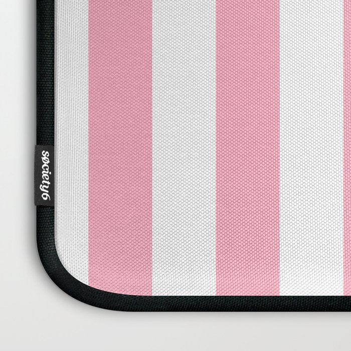 Palm Beach Pink Vertical Tent Stripes Florida Colors of the Sunshine State Laptop Sleeve Gallery Image 3