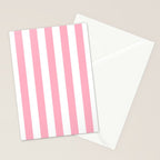 Palm Beach Pink Vertical Tent Stripes Florida Colors of the Sunshine State Stationery Card Gallery Image 2