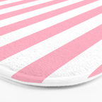 Palm Beach Pink Vertical Tent Stripes Florida Colors of the Sunshine State Bath Mat Gallery Image 3