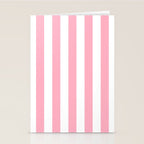 Palm Beach Pink Vertical Tent Stripes Florida Colors of the Sunshine State Stationery Card Gallery Image 2