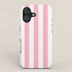 Palm Beach Pink Vertical Tent Stripes Florida Colors of the Sunshine State iPhone Case Gallery Image 1