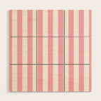 Palm Beach Pink Vertical Tent Stripes Florida Colors of the Sunshine State Wood Wall Art Gallery Image 1