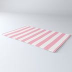 Palm Beach Pink Vertical Tent Stripes Florida Colors of the Sunshine State Rug Gallery Image 3