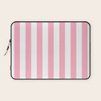 Palm Beach Pink Vertical Tent Stripes Florida Colors of the Sunshine State Laptop Sleeve Gallery Image 1