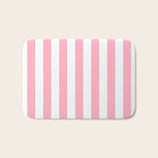 Palm Beach Pink Vertical Tent Stripes Florida Colors of the Sunshine State Bath Mat Gallery Image 1