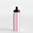 Palm Beach Pink Vertical Tent Stripes Florida Colors of the Sunshine State Water Bottle Gallery Image 2