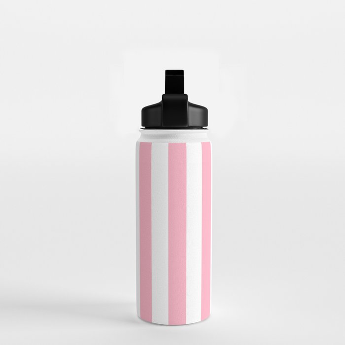 Palm Beach Pink Vertical Tent Stripes Florida Colors of the Sunshine State Water Bottle Gallery Image 2