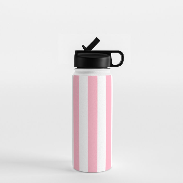 Palm Beach Pink Vertical Tent Stripes Florida Colors of the Sunshine State Water Bottle Gallery Image 1