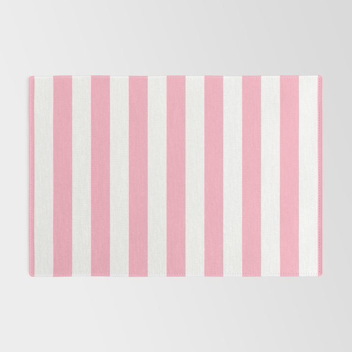 Palm Beach Pink Vertical Tent Stripes Florida Colors of the Sunshine State Rug Gallery Image 2