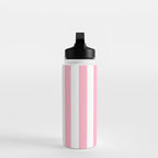 Palm Beach Pink Vertical Tent Stripes Florida Colors of the Sunshine State Water Bottle Gallery Image 3