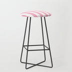 Palm Beach Pink Vertical Tent Stripes Florida Colors of the Sunshine State Stool Gallery Image 1