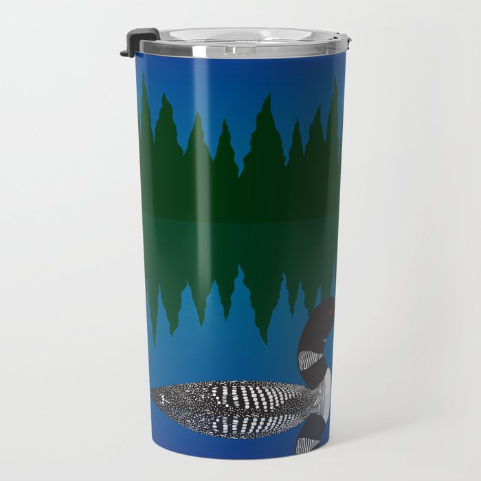 Loons in a Woodland Lake Travel Mug Gallery Image 3