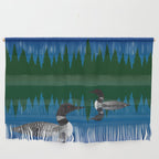 Loons in a Woodland Lake Wall Hanging Gallery Image 1