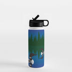 Loons in a Woodland Lake Water Bottle Gallery Image 1