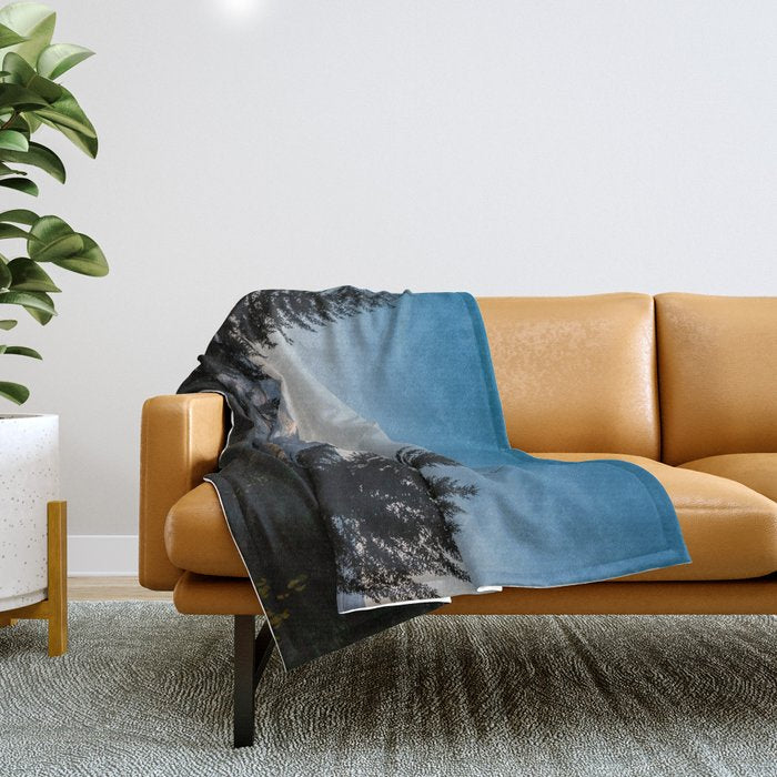 PNW Mount Hood Adventure III Throw Blanket Gallery Image 1