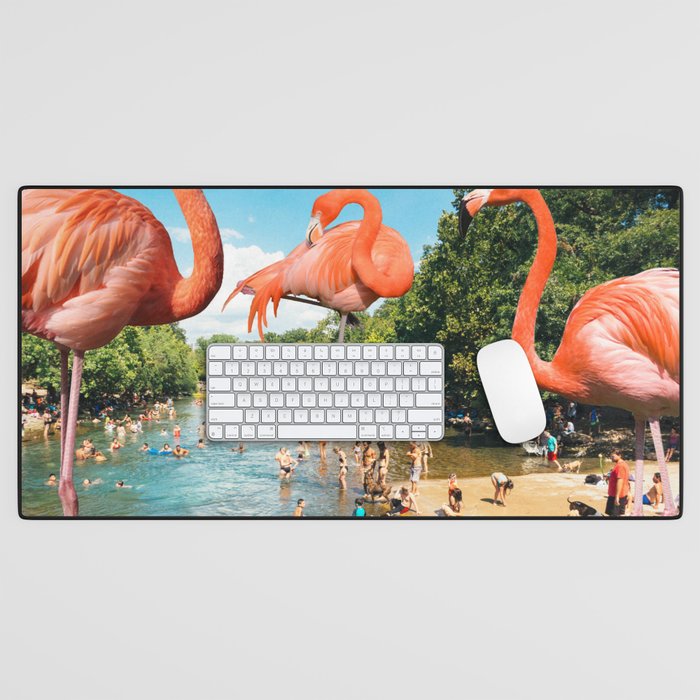 Flamingo Shore Desk Mat Gallery Image 1