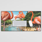 Flamingo Shore Desk Mat Gallery Image 1