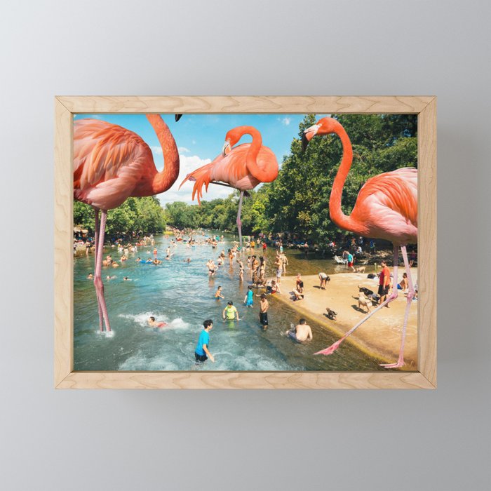 Flamingo Shore Mini Art Print Gallery Image 1